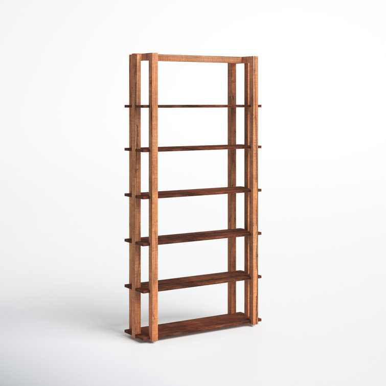 Kean solid deals wood etagere bookcase